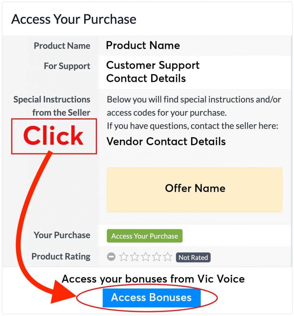 how to access bonuses jvzoo marketplace